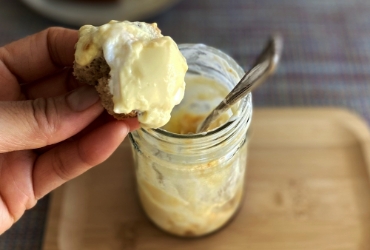 シフォンとプリンのトッピング